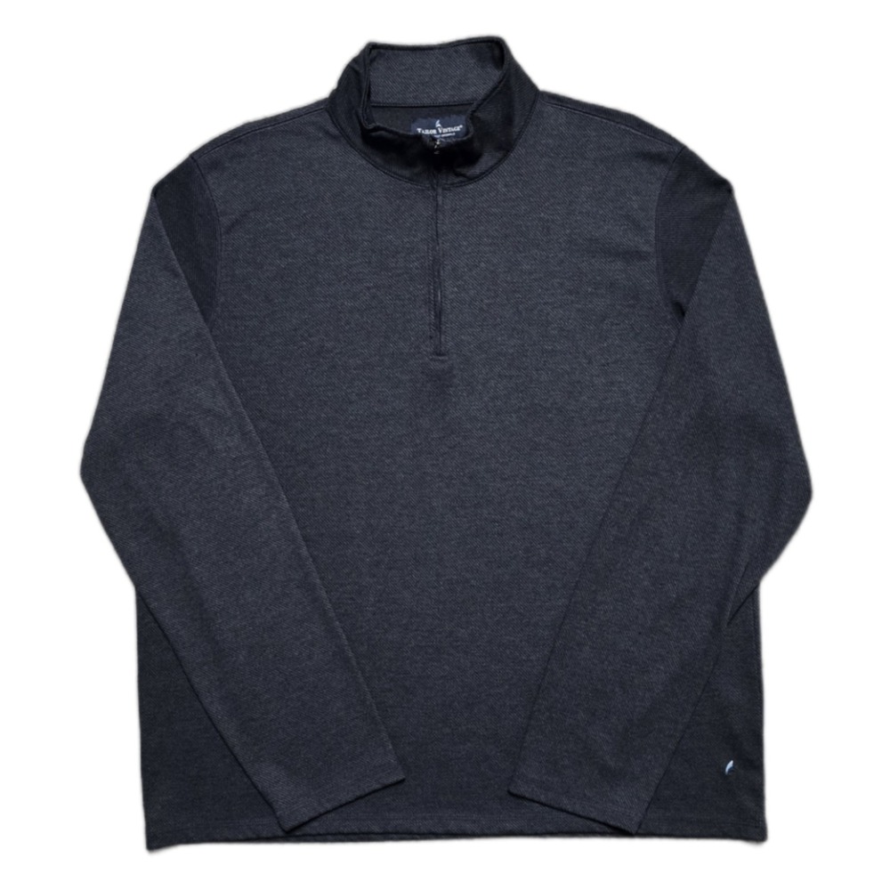 Taylor Vintage Ultra-Soft Stretch Knit 1/4 Zip Sweatshirt Mens XL Smoke‎ Gray